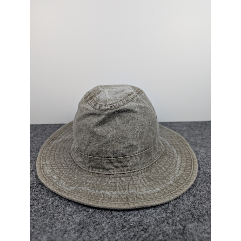 DPC Dorfman Pacific Co Boonie Bucket Hat Mens Large Brown Washed Canvas Sun Hat
